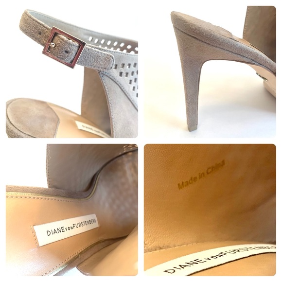 Diane Von Furstenberg Lyon Slingback Suede Sandal - Picture 12 of 16